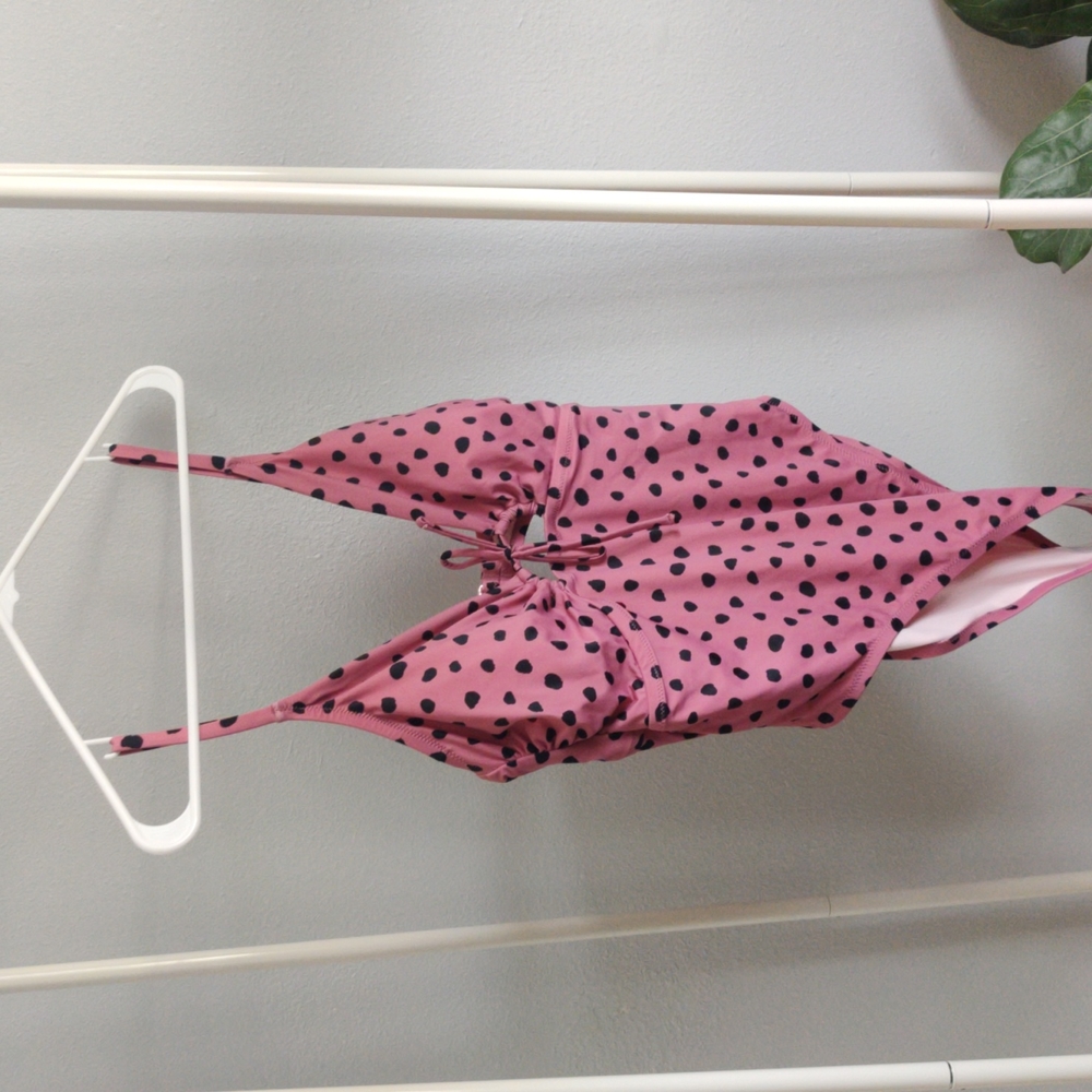 Pink Polka Dot Swimsuit